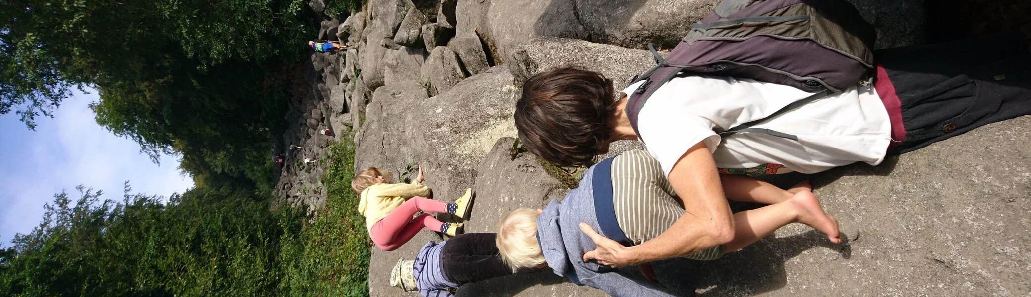 Familienbergsteigen Babyklettergruppe Felsenmeer Lautertal | © Deutscher Alpenverein Sektion Heidelberg 1869 e.V.