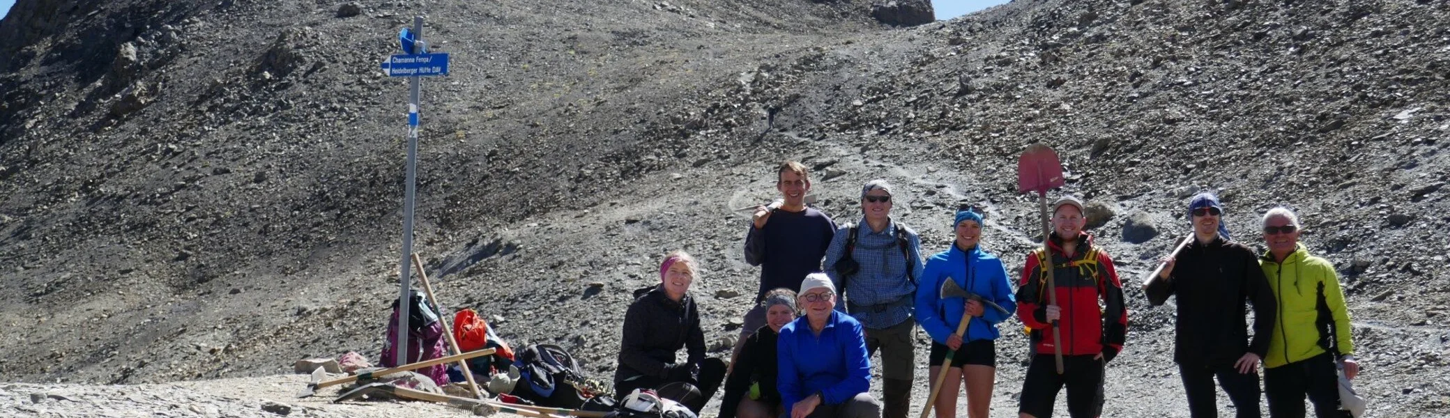 Wegearbeiten im Raum Heidelberger Hütte | © DAV Heidelberg/Hans Posawatz