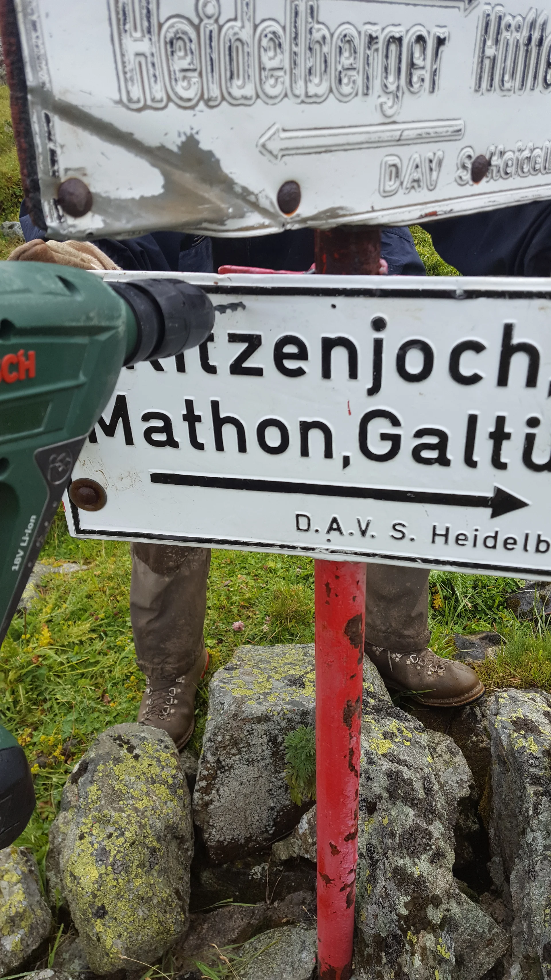 Wegearbeiten im Raum Heidelberger Hütte | © DAV Heidelberg/Markus Eberle 