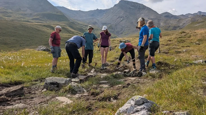 Wegearbeiten im Raum Heidelberger Hütte 2025 | © DAV Heidelberg/Christian Rieth