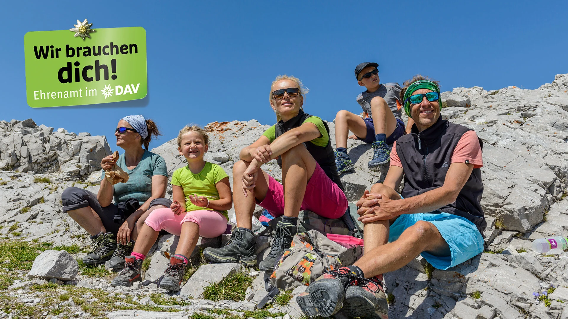 Kampagnenmotiv: Ehrenamtliche Unterstützung beim DAV - Imagefoto | © DAV / Norbert Freudenthaler